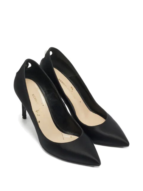 Nicholas Kirkwood satin heeled pumps Black 1249578