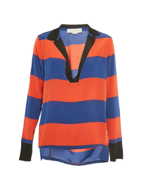 Stella McCartney Pre-Owned silk striped top Orange 1256214