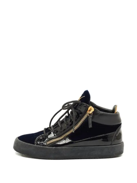 Giuseppe Zanotti Vintage velvet zip-up sneakers Black 1255992