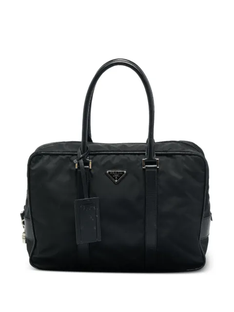 Prada Pre-Owned Saffiano leather laptop briefcase Black 1244566