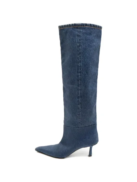 Pre-Owned Alexander Wang denim knee-high boots Blue 1256290