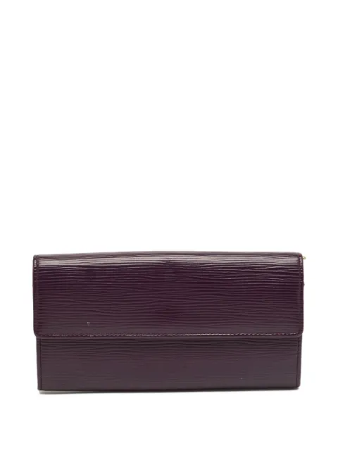Louis Vuitton Pre-Owned Sarah leather flap wallet Purple 1237340