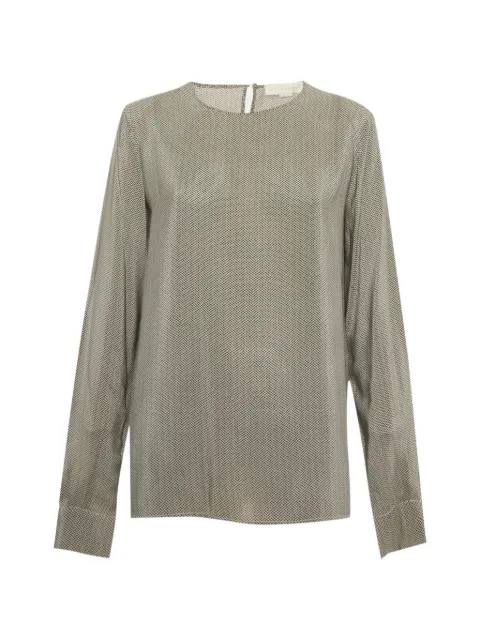 Stella McCartney Pre-Owned weave-like silk top Neutrals 1257152