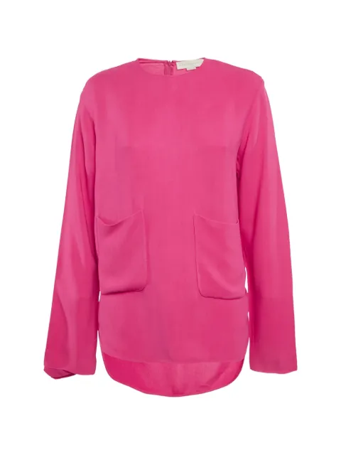 Stella McCartney Pre-Owned crepe-finish pocket blouse Pink 1255764
