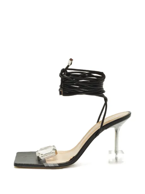 MACH & MACH square-toe crystal-embellished sandals White 1245702