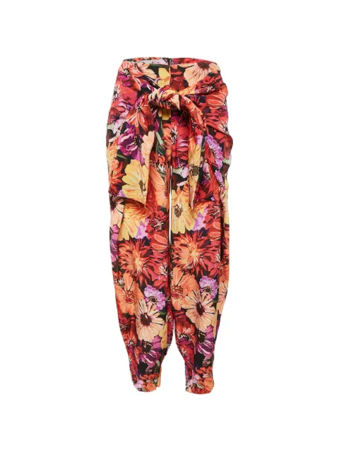 Stella McCartney Pre-Owned floral tie trousers Red 1255914
