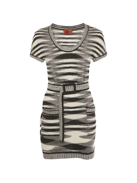 Missoni Pre-Owned short-sleeve belted mini dress White 1255801