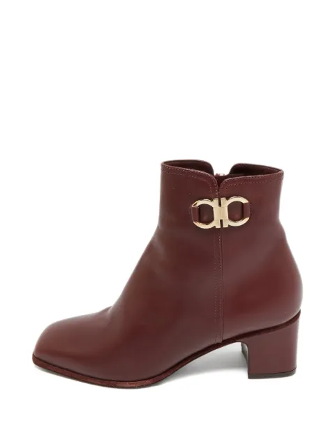 Ferragamo Pre-Owned Gancini ankle boots Red 1246561