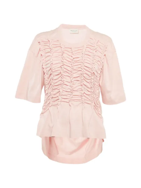 Dries Van Noten Pre-Owned vintage gathered top Pink 1254843