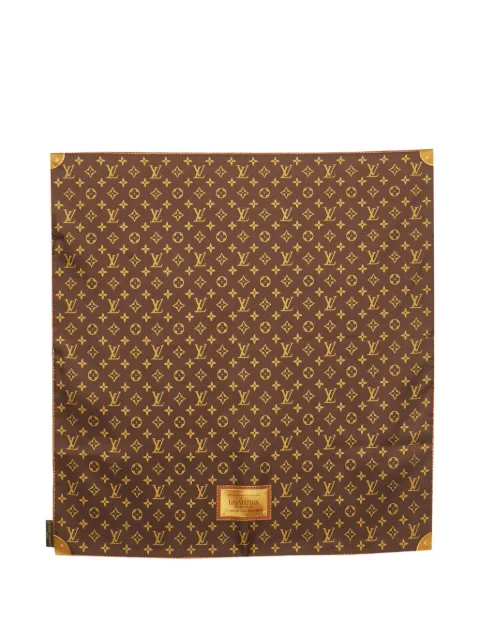 Louis Vuitton Pre-Owned monogram silk square scarf Brown 1246800