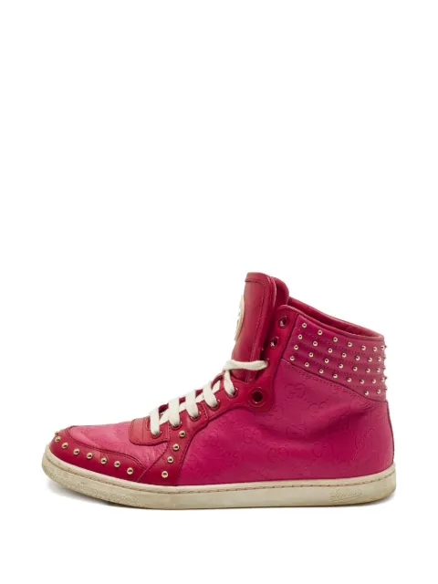 Gucci Pre-Owned stud red sneakers Pink 1252338