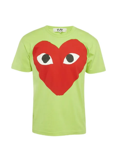 Comme Des Garçons heart-print T-shirt Green 1252764