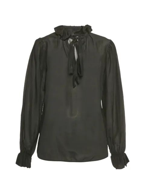 Etro Pre-Owned ruffle blouse Black 1255778