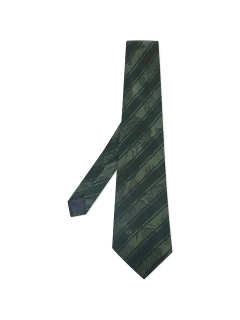Valentino Garavani Pre-Owned silk stripe floral tie Green 1242819