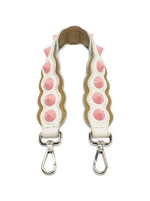 Fendi Pre-Owned studded leather shoulder strap White 1253902