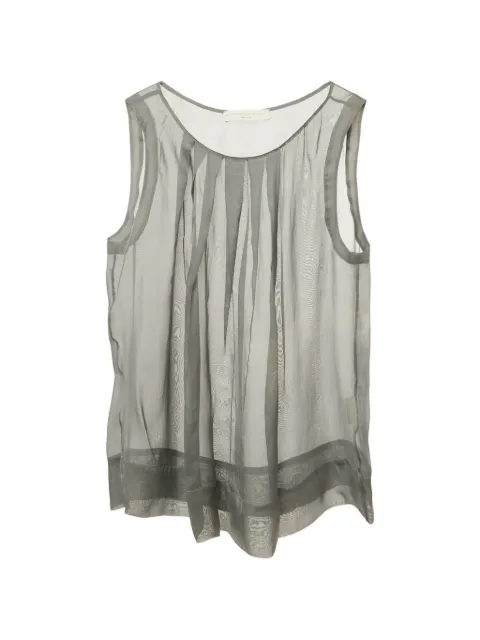 Stella McCartney Pre-Owned sheer sleeveless blouse Grey 1255393