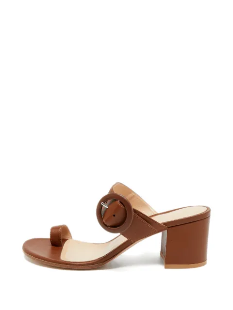 Gianvito Rossi leather block-heel sandals Brown 1243807