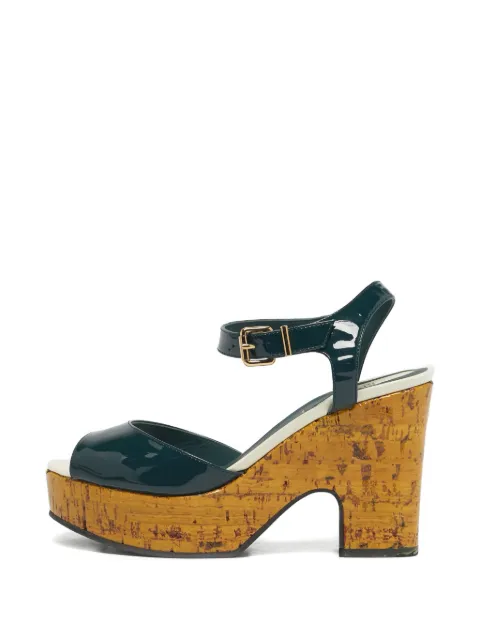 Fendi Pre-Owned open-toe buckle sandals Green 1249231