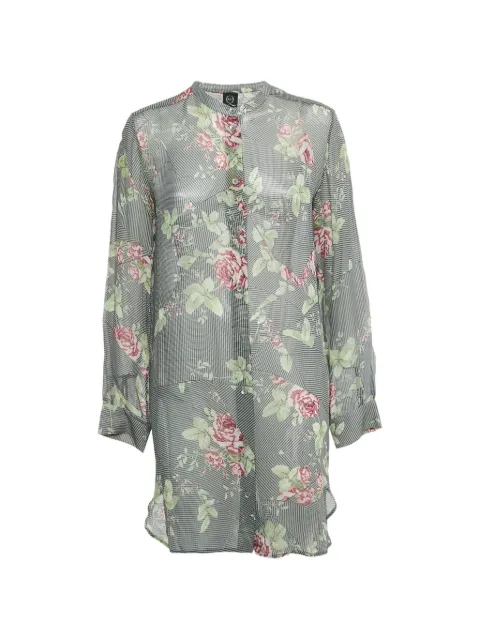 Alexander McQueen Pre-Owned silk print mini dress Grey 1248981