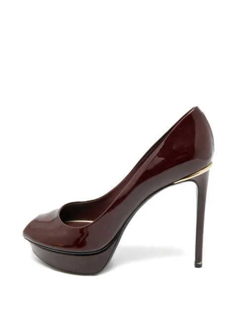 Louis Vuitton Pre-Owned Oh Really! peep-toe leather pumps Red 1252642