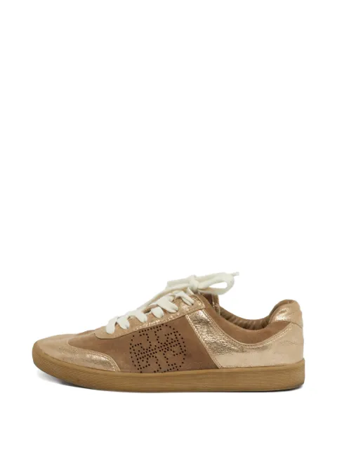 Tory Burch perforated-logo sneakers Brown 1242733