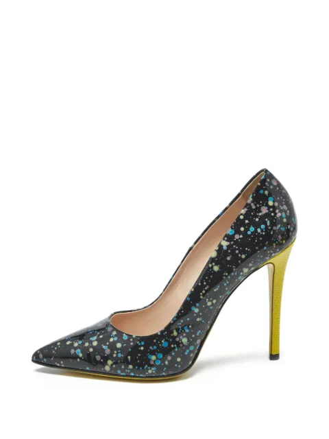 Fendi Pre-Owned lizard-embossed pointed pumps Black 1238199