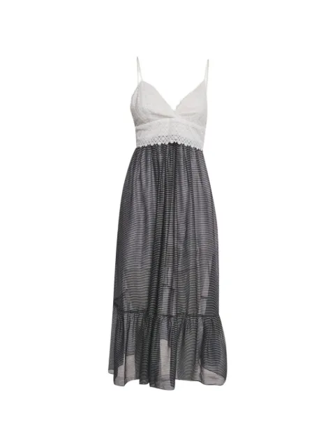 SANDRO crepe lace dress Black 1240193