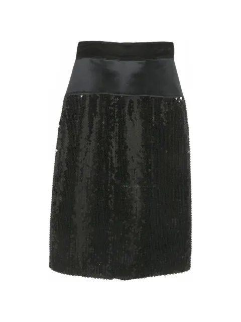 Dolce & Gabbana Pre-Owned sequin-embellishment midi skirt Black 1249485