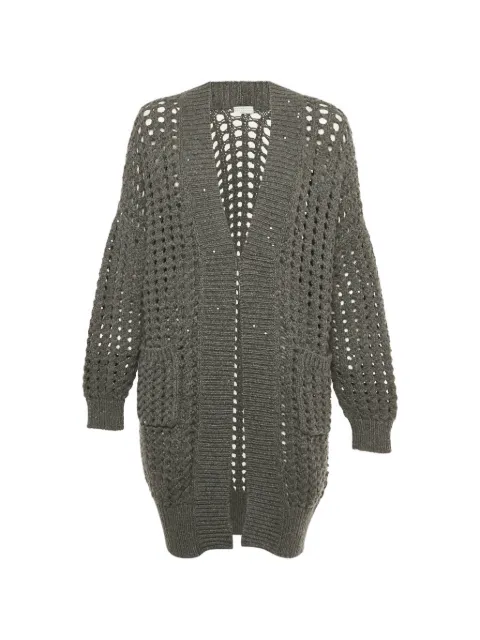 Brunello Cucinelli Vintage open-knit cardigan Grey 1239011