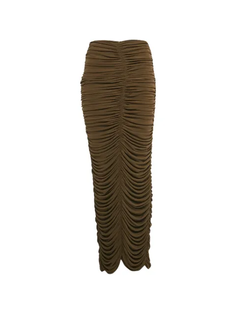 CHATS BY C.DAM ruching maxi skirt Brown 1246706