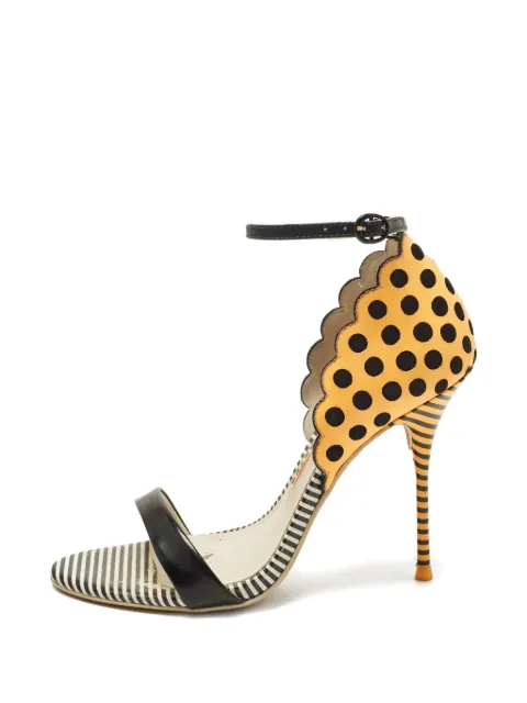 Sophia Webster Lilico polka-dot striped sandals Orange 1251595