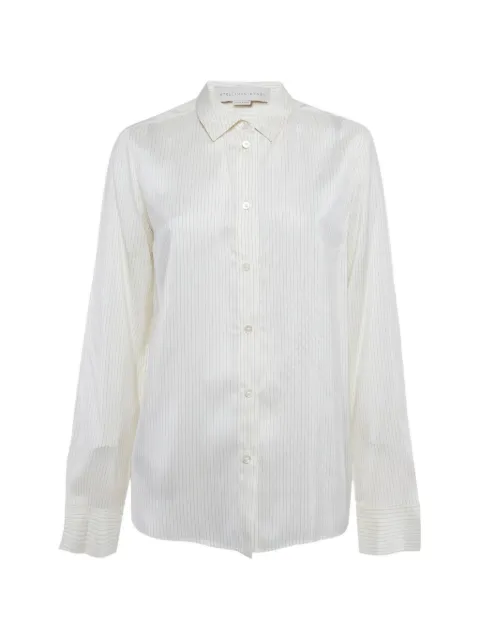 Stella McCartney Pre-Owned silk striped shirt Neutrals 1256221