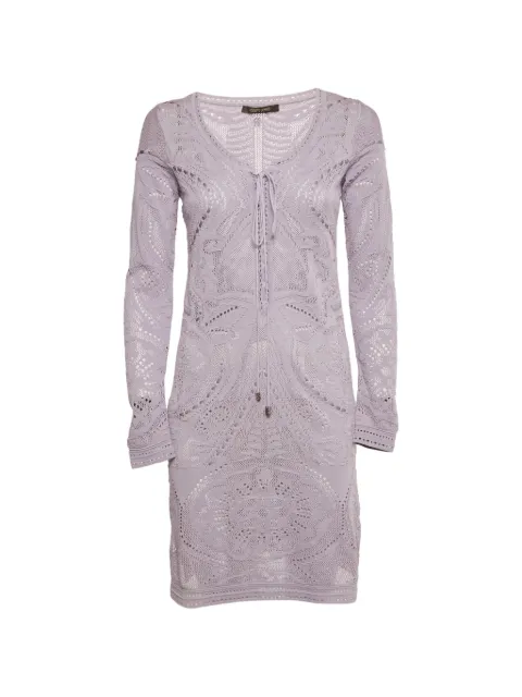 Roberto Cavalli Vintage knit mini dress Purple 1242352