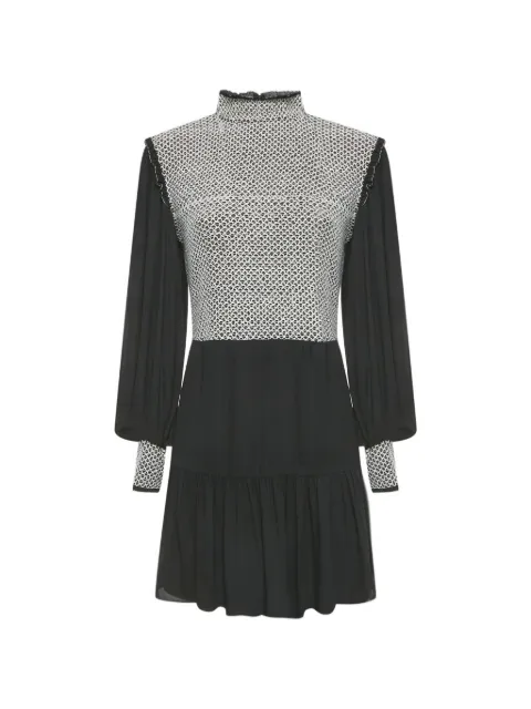 alice + olivia embroidered mini dress Black 1239957