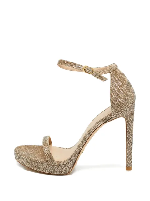 Stuart Weitzman Nudist metallic stiletto sandals Gold 1249436
