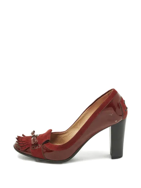 Tod's Vintage fringe bow-detail pumps Red 1257182