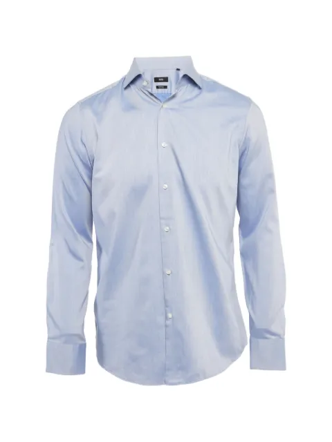 BOSS gabardine regular-fit shirt Blue 1252606