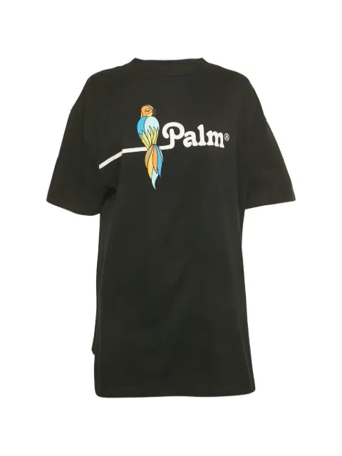 Palm Angels parrot-print T-shirt Black 1249378