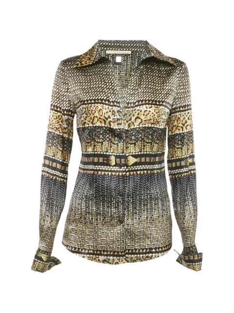 Cavalli Class satin print top Black 1249445