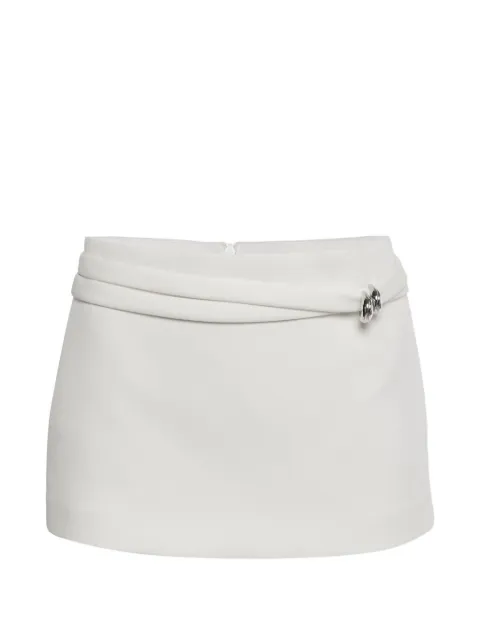 CHATS BY C.DAM strap-detail gabardine mini skirt White 1246736