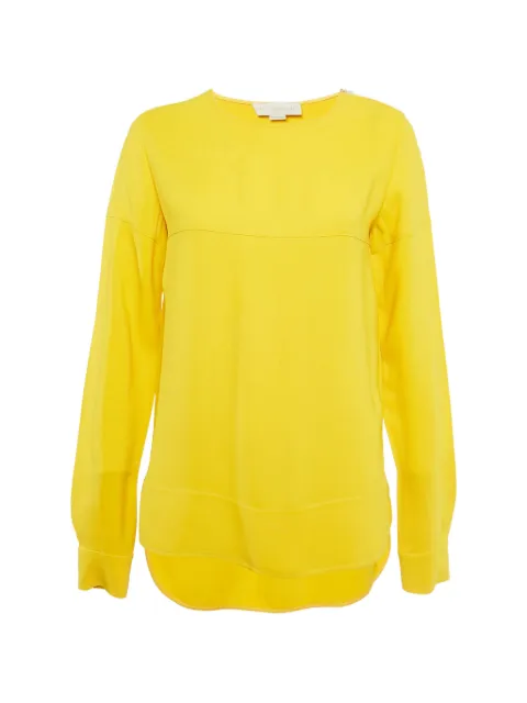 Stella McCartney Pre-Owned crepe-texture blouse Yellow 1255232