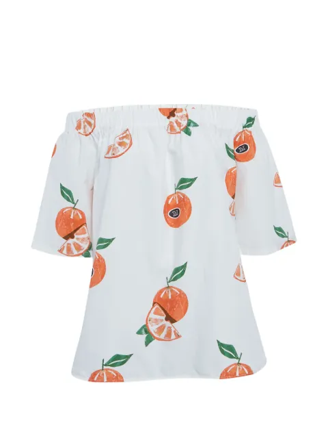 Max Mara poplin off-shoulder top White 1253745