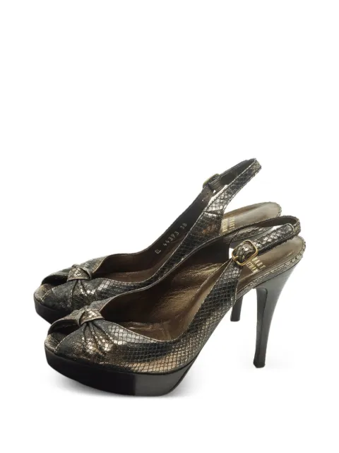 Stuart Weitzman snakeskin-embossed pumps Black 1253825