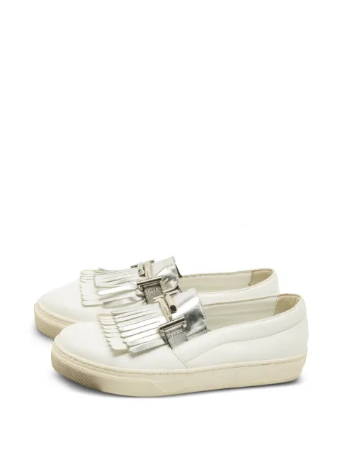 Tod's Vintage fringed leather sneakers White 1253151
