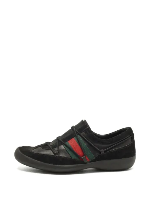 Gucci Pre-Owned slip-on leather sneakers Black 1242751