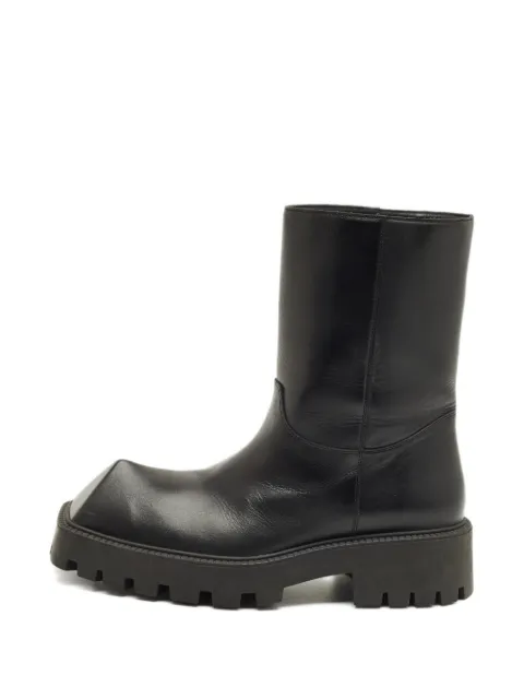Balenciaga Pre-Owned Rhino leather chelsea boots Black 1250998
