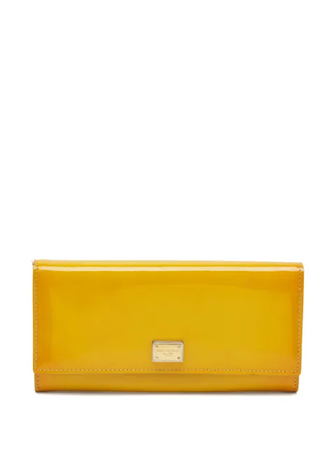 Dolce & Gabbana Pre-Owned patent-leather wallet Yellow 1253675