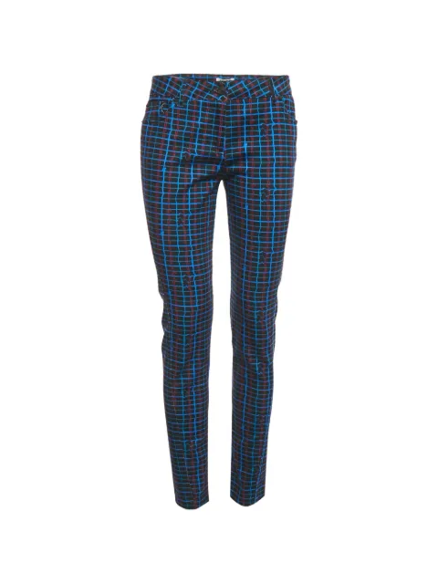 Kenzo Pre-Owned checked trousers Black 1219750