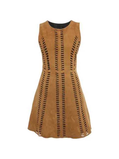 Maje suede cut-out dress Brown 1236140