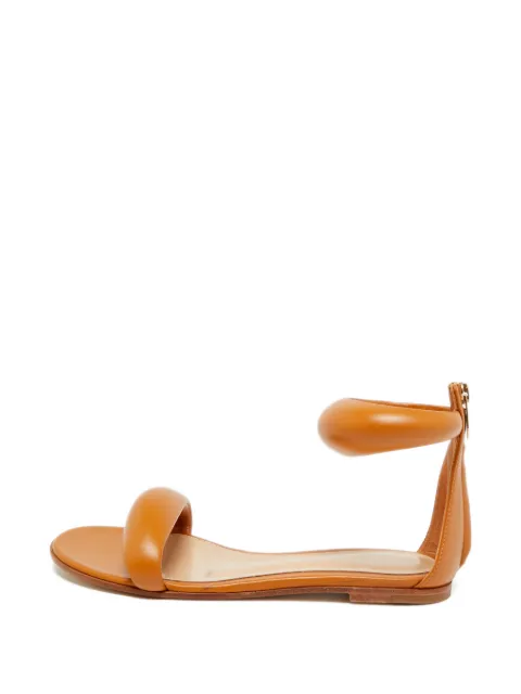 Gianvito Rossi Bijoux leather flat sandals Brown 1246613